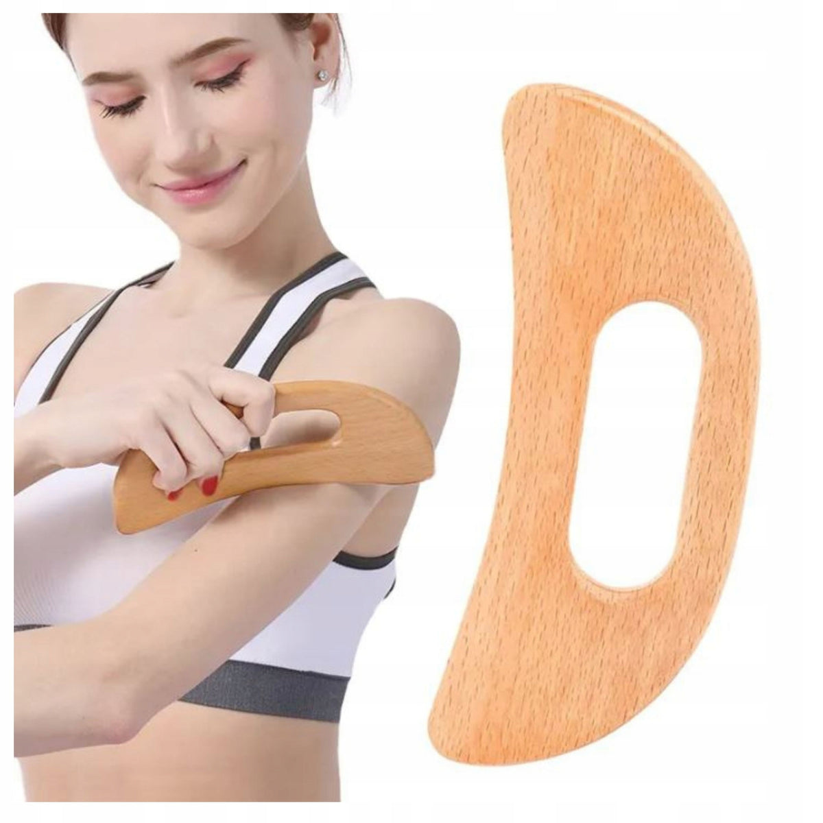 GUA SHA Massager Wooden Anti-Cellulite Lymphatic Drainage For Body Manufacturer code Masażer Naturalny Gua Sha