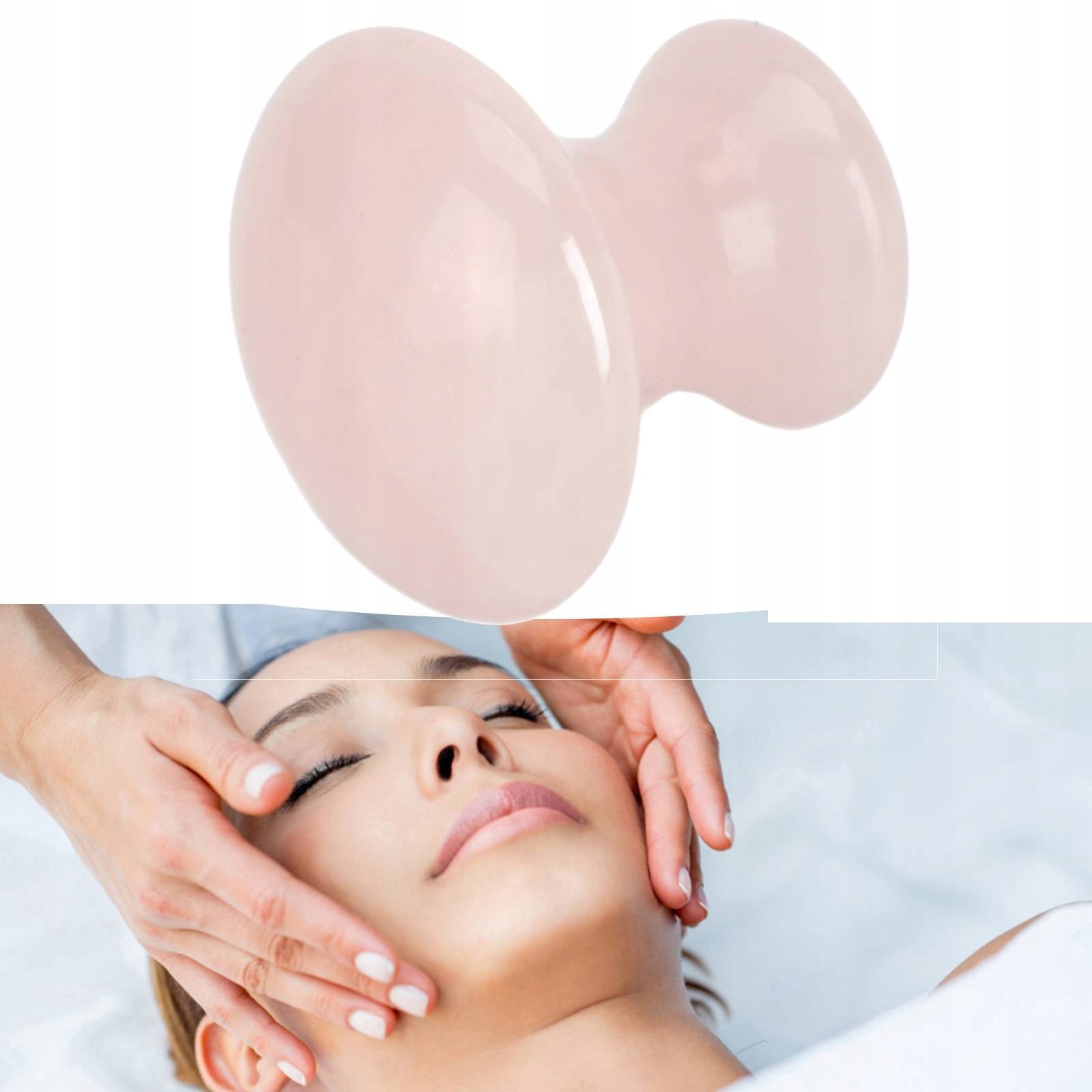 GUA SHA STONE FOR SCRAPING FOR BODY FACE MASSAGE PLATE PINK MASSAGER Packaging status original