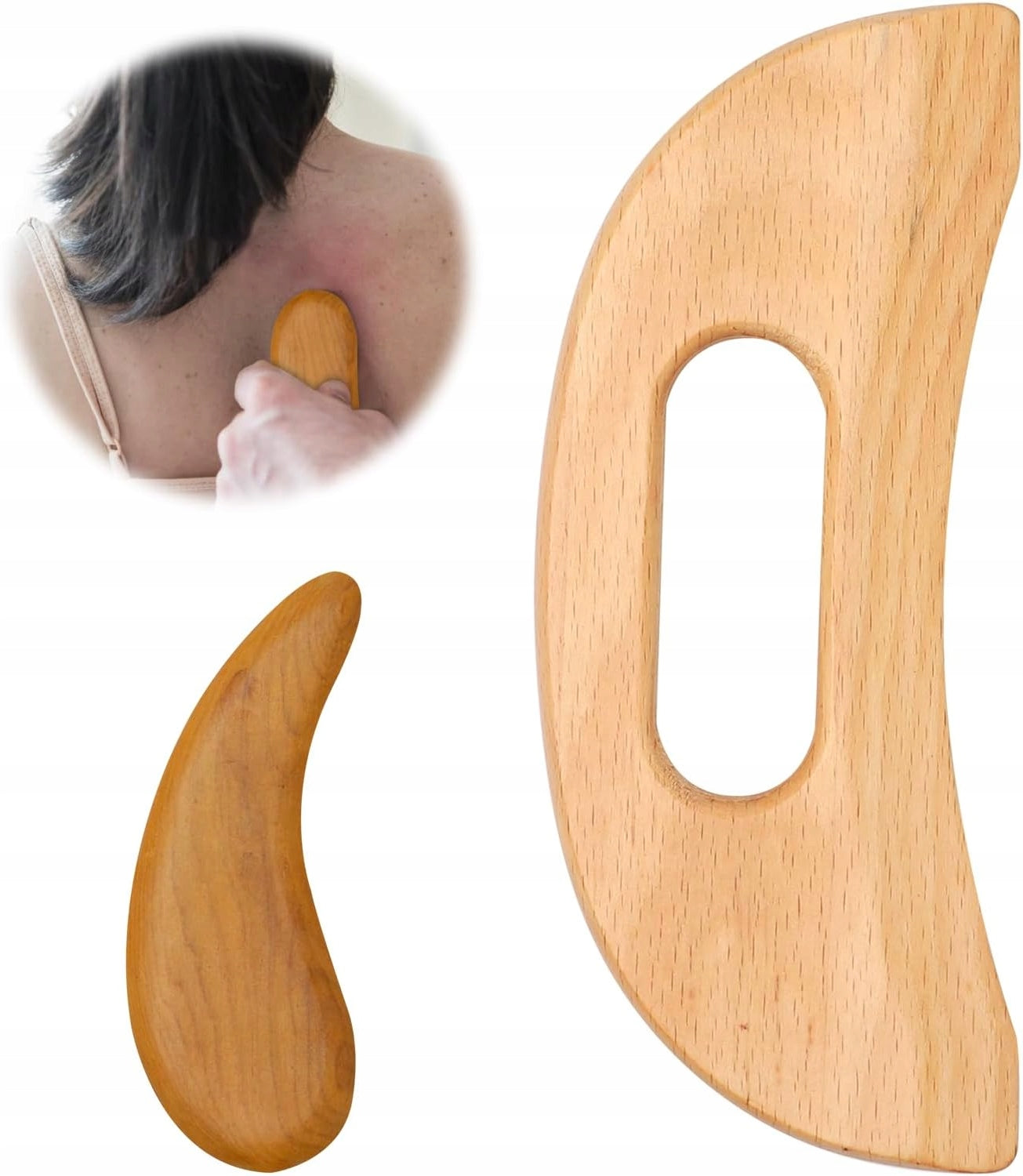GUA SHA WOOD MASSAGER FACE AND BODY MASSAGE SET
