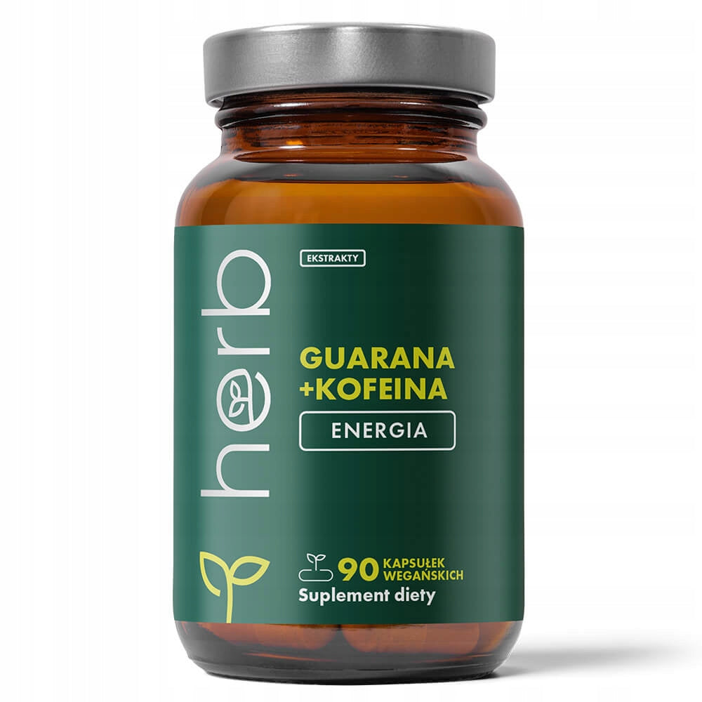 GUARANA + CAFFEINE EXTRACT HERB STIMULATION ENERGY FOCUS MIND 90 KAP