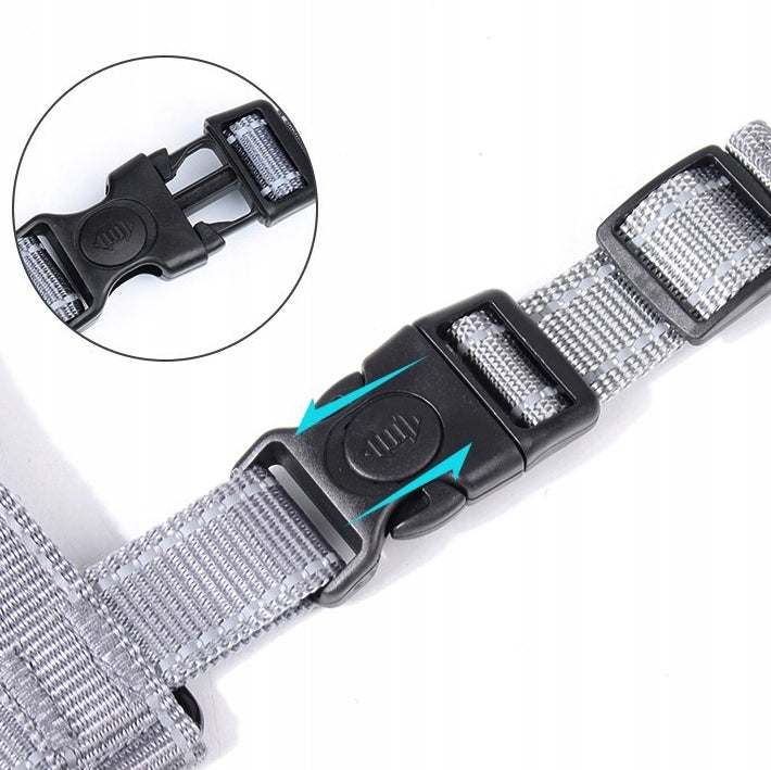 GUARD DOG HARNESS PRESSURE-FREE ADJUSTABLE REFLECTIVE WALKING r. M Size M