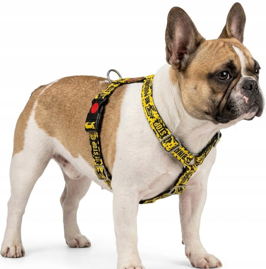 GUARD HARNESS FOR DOG ADJUSTABLE STRONG PRESSURE-FREE STOP DO NOT TOUCH ros. M Brand Reverse