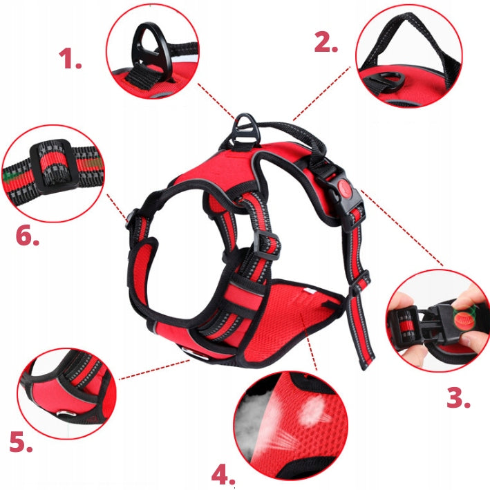 GUARD PRESSURE-FREE ELITE size XL lalazoo fuchsia dog HARNESS Color pink