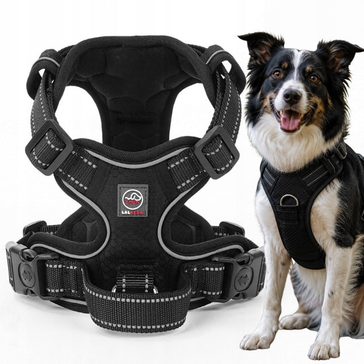 GUARD dog walking harness pressure-free comfortable COMO black L