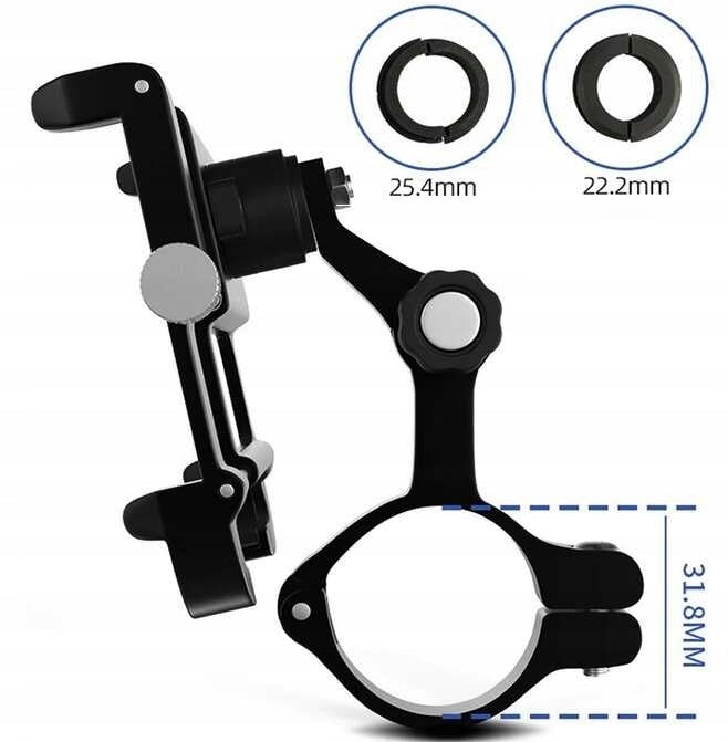 GUB PLUS 11 PHONE HOLDER FOR MOTORCYCLE BIKE ON HANDLEBAR ROTATION 360 Model PLUS 11