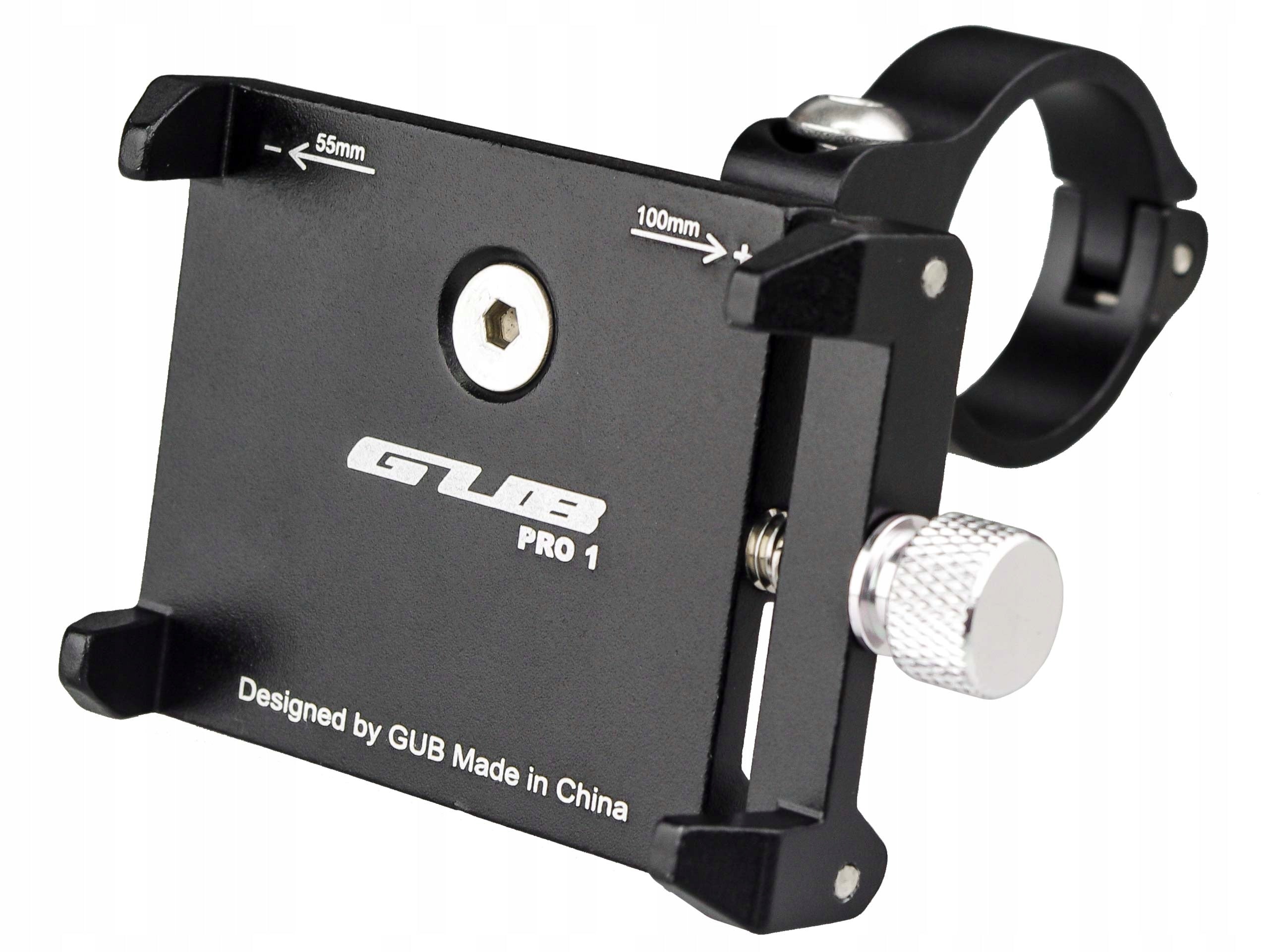 GUB PRO1 BICYCLE PHONE HOLDER FOR ALUMINIUM HANDLEBARS Product weight with unit packaging 0.1 kg
