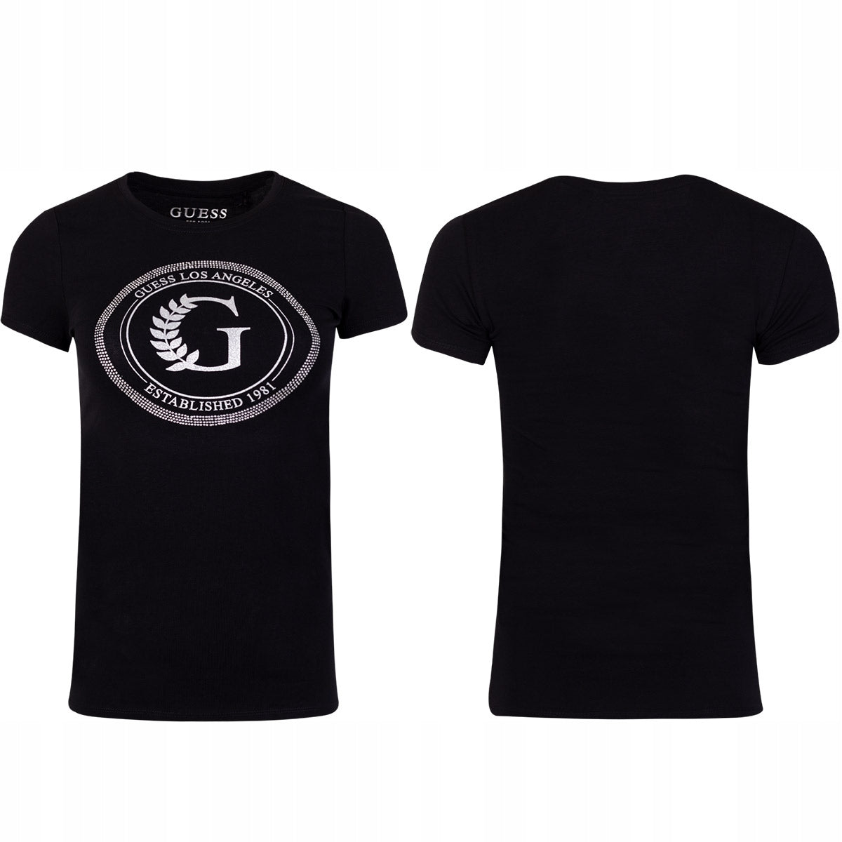 Moteriški marškinėliai, Guess W1RI14*JBLK, juodi 7624302801061