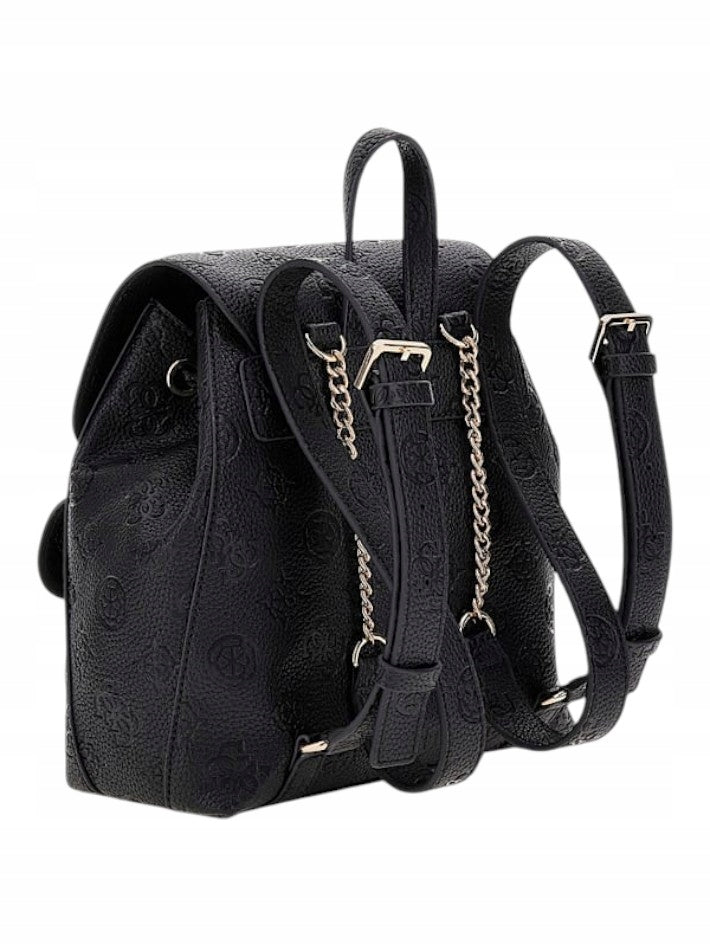 GUESS WOMEN'S BACKPACK CRESIDIA II SML FLAP HWPD98 88310 BLACK Brand Guess