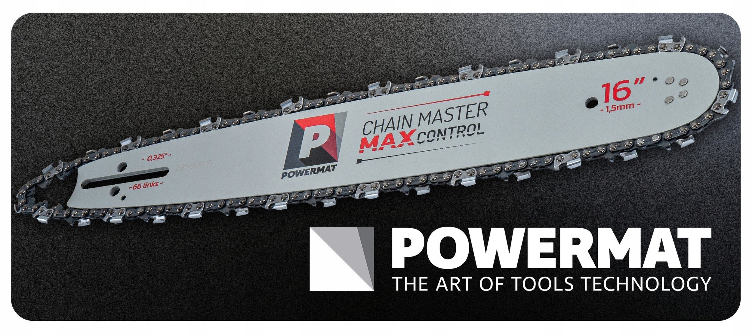 GUIDE FOR COMBUSTION SAW 2 CHAINS 66 OGN 16"/40cm 1,5mm STROKE 0,325" Manufacturer code PM-PR-16C2