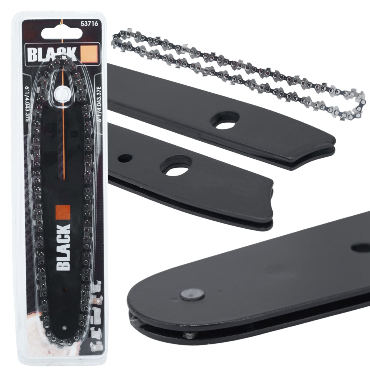 GUIDE FOR CORDLESS SAW MINI CHAINSAW +CHAIN 6" BLACK Brand Black