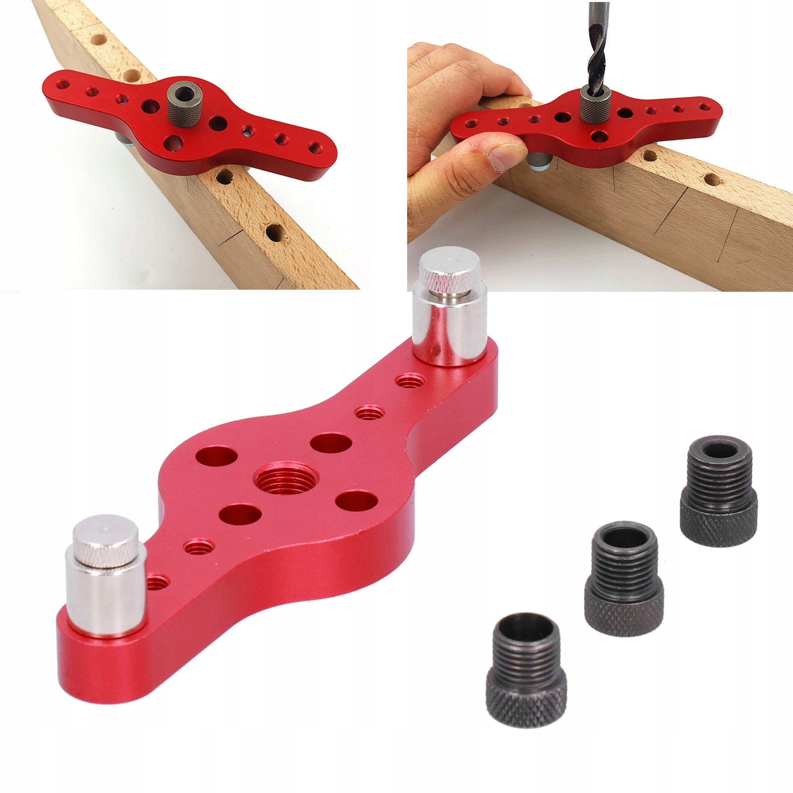 GUIDE HANDLE FOR DRILLING HOLES AT RIGHT ANGLES