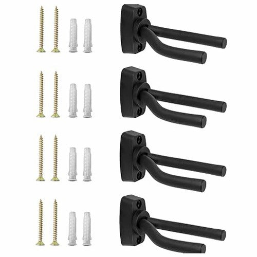 GUITAR WALL MOUNT STEEL BLACK UNIVERSAL ACOUSTIC STEEL
