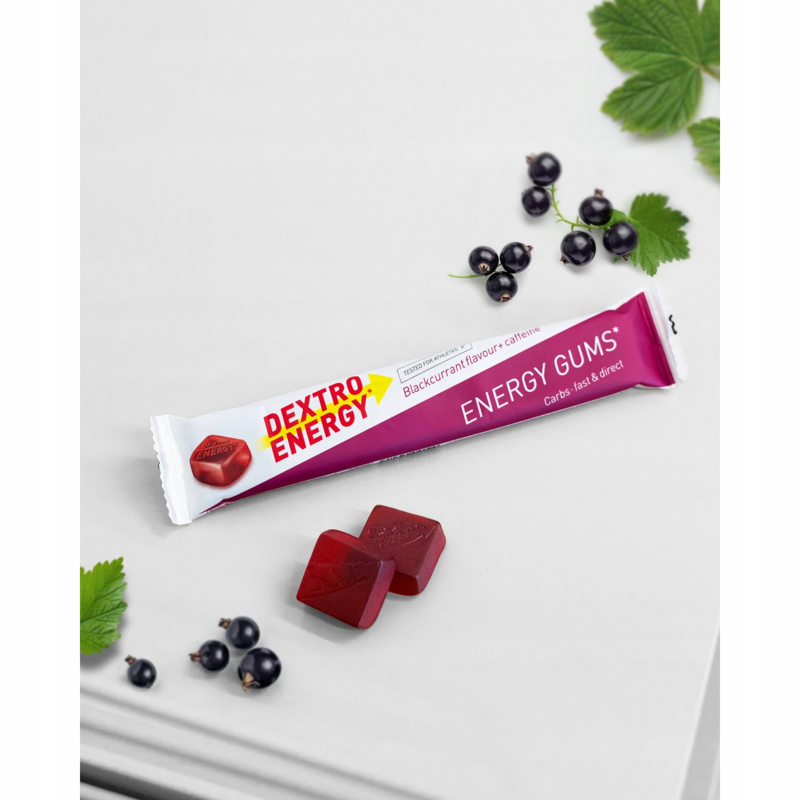 GUMMIES - Dextro Energy Gums Blackcurrant Packaging status original