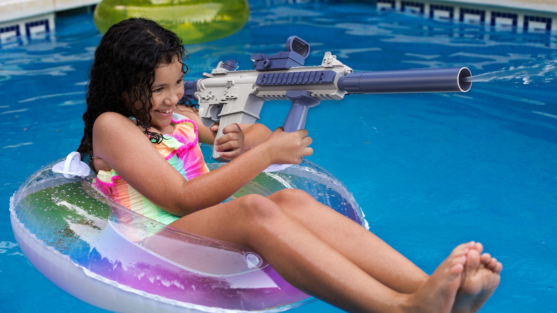 GUN ELECTRIC WATER RIFLE M416 AUTOMATIC TOY FOR CHILDREN USB Kid's age 3＋ years