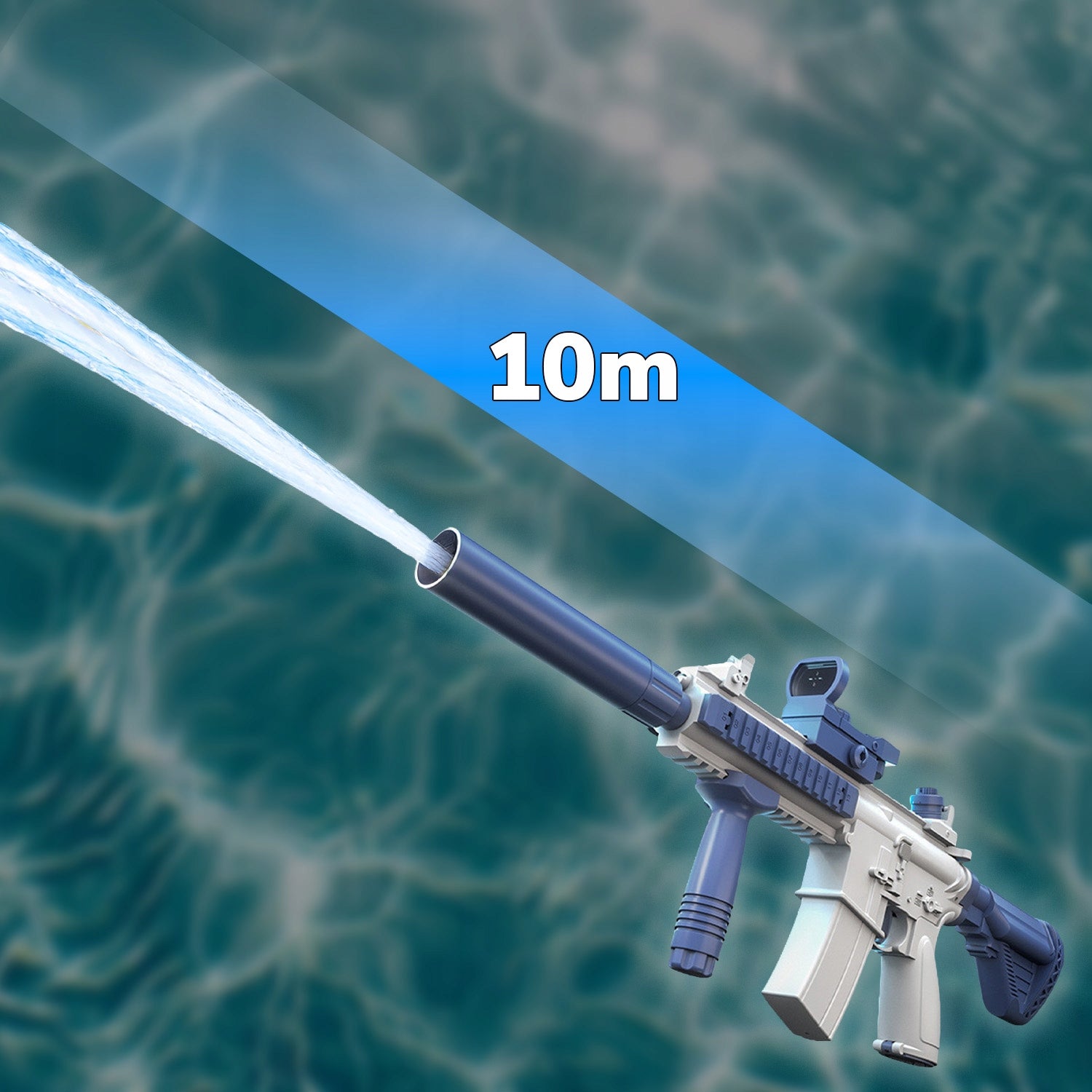 GUN ELECTRIC WATER RIFLE M416 AUTOMATIC TOY FOR CHILDREN USB Length 62 cm