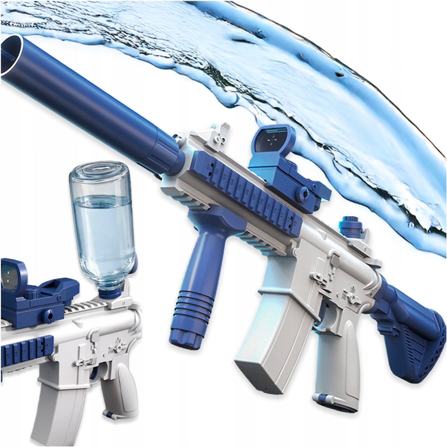 GUN ELECTRIC WATER RIFLE M416 AUTOMATIC TOY FOR CHILDREN USB Manufacturer code PISTOLET NA WODĘ M416 USB NIEBIESKI MEMFLOW