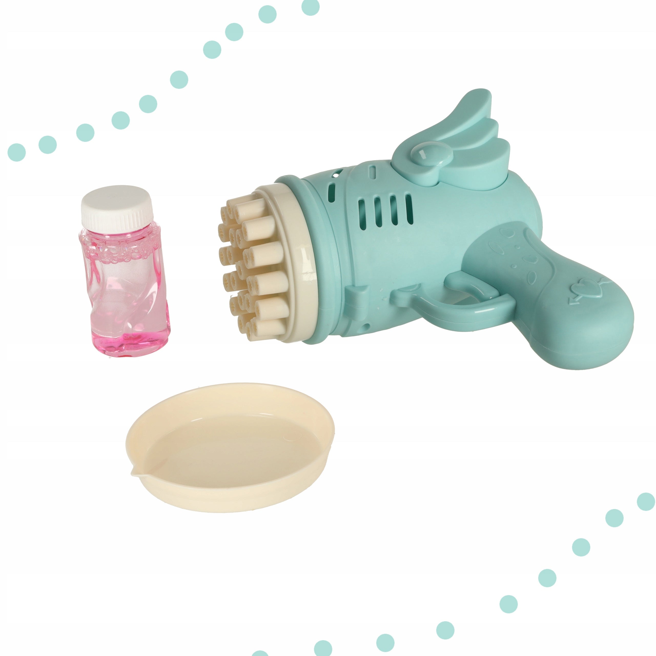 GUN SOAP BUBBLE MACHINE GENERATOR LIQUID BANKS SET Brand Ikonka