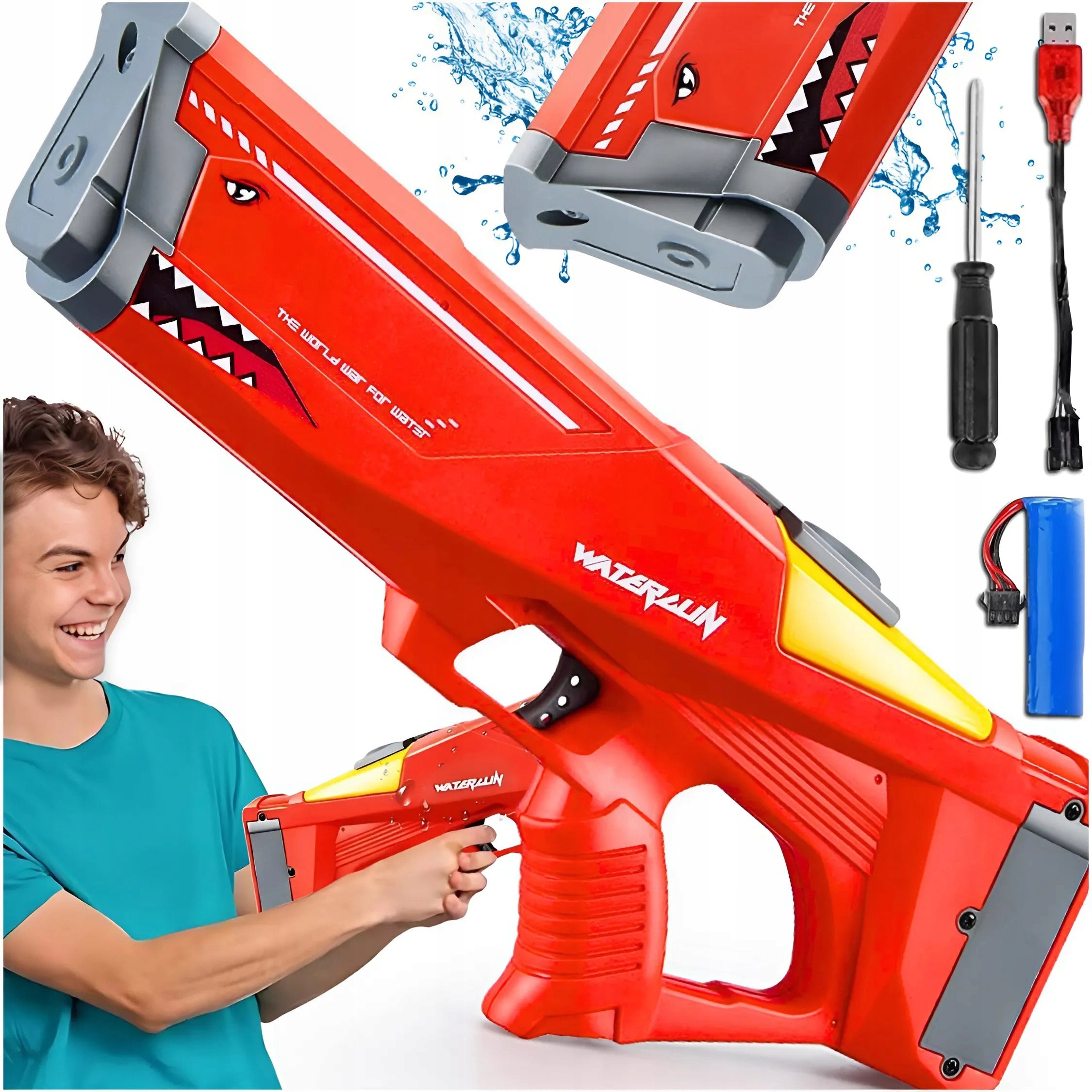 GUN WATER RIFLE LARGE WATER CANNON FOR CHILDREN ELECTRIC LARGE Manufacturer code Pistolet na wodę dla dzieci ARMATKA 42CM