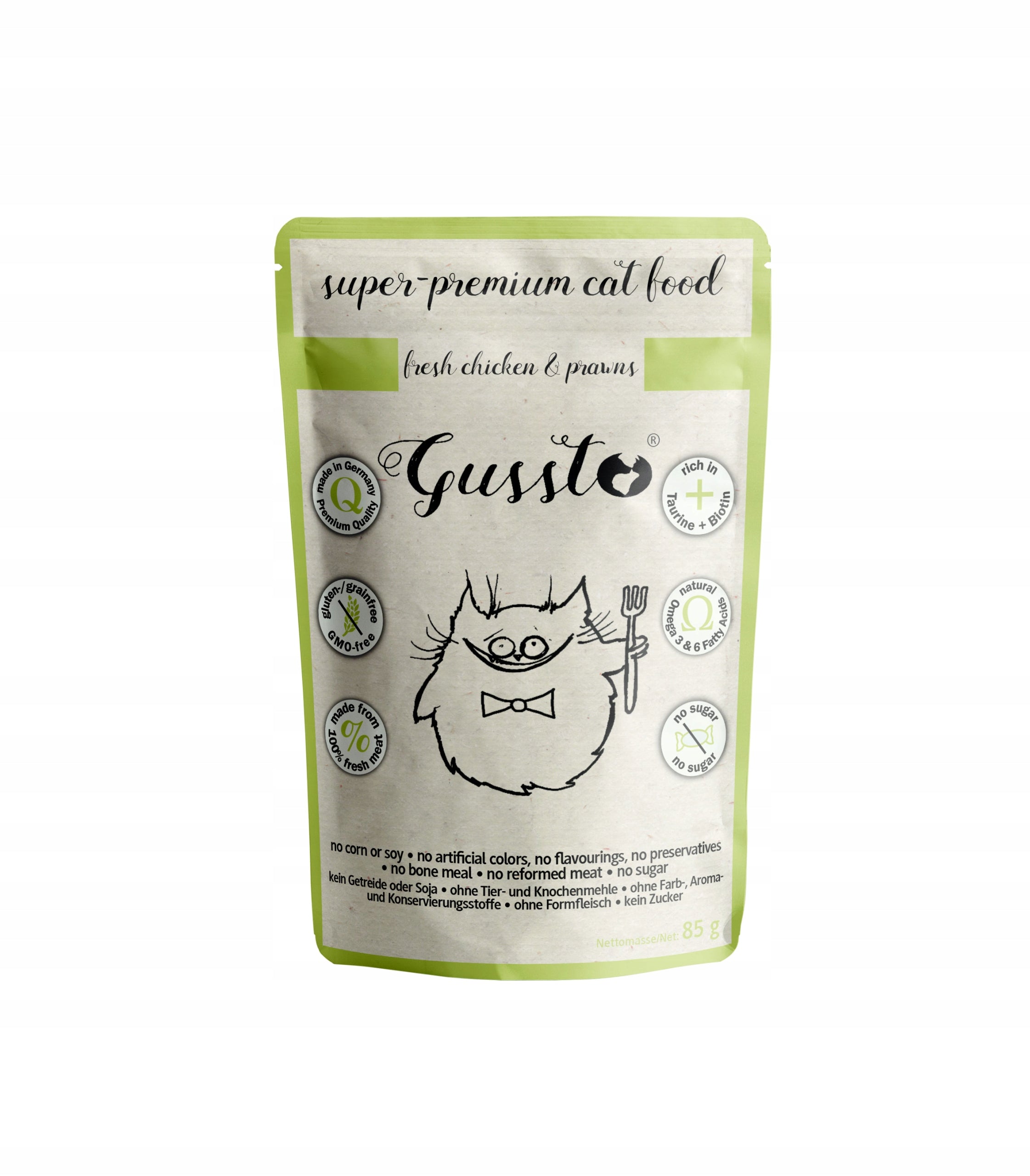 GUSSTO FRESH CHICKEN & PRAWNS - for cat FRESH CHICKEN WITH SHRIMP 85g