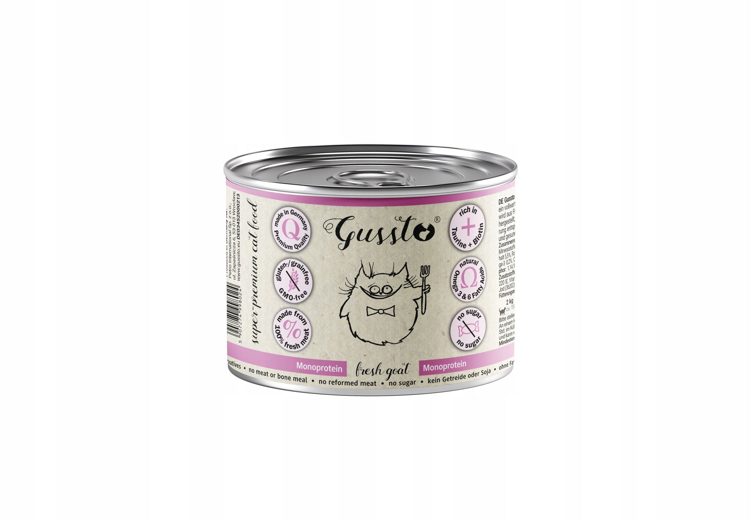 GUSSTO - FRESH GOAT Goat meat for cats 200g