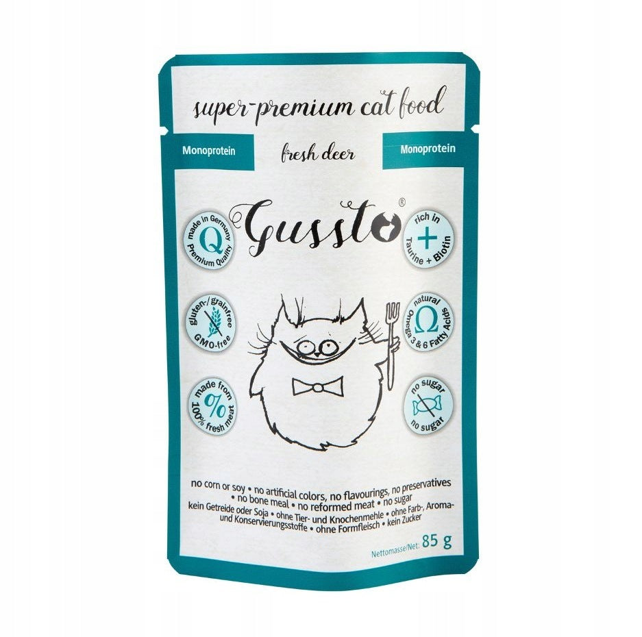 GUSSTO Fresh Deer, Monoprotein Wet Cat Food 85g