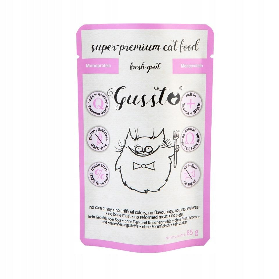 GUSSTO Fresh Goat, Monoprotein Wet Cat Food 85g