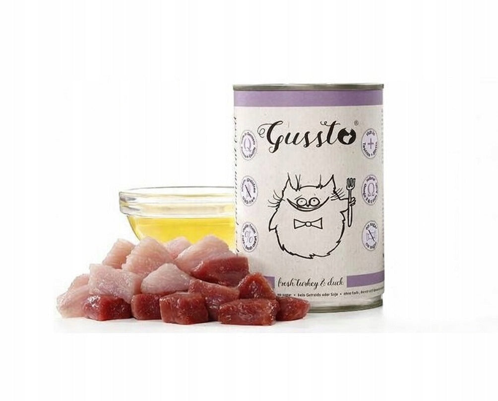 GUSSTO - Fresh Turkey & Duck - Turkey and Duck 400g - WET CAT FOOD