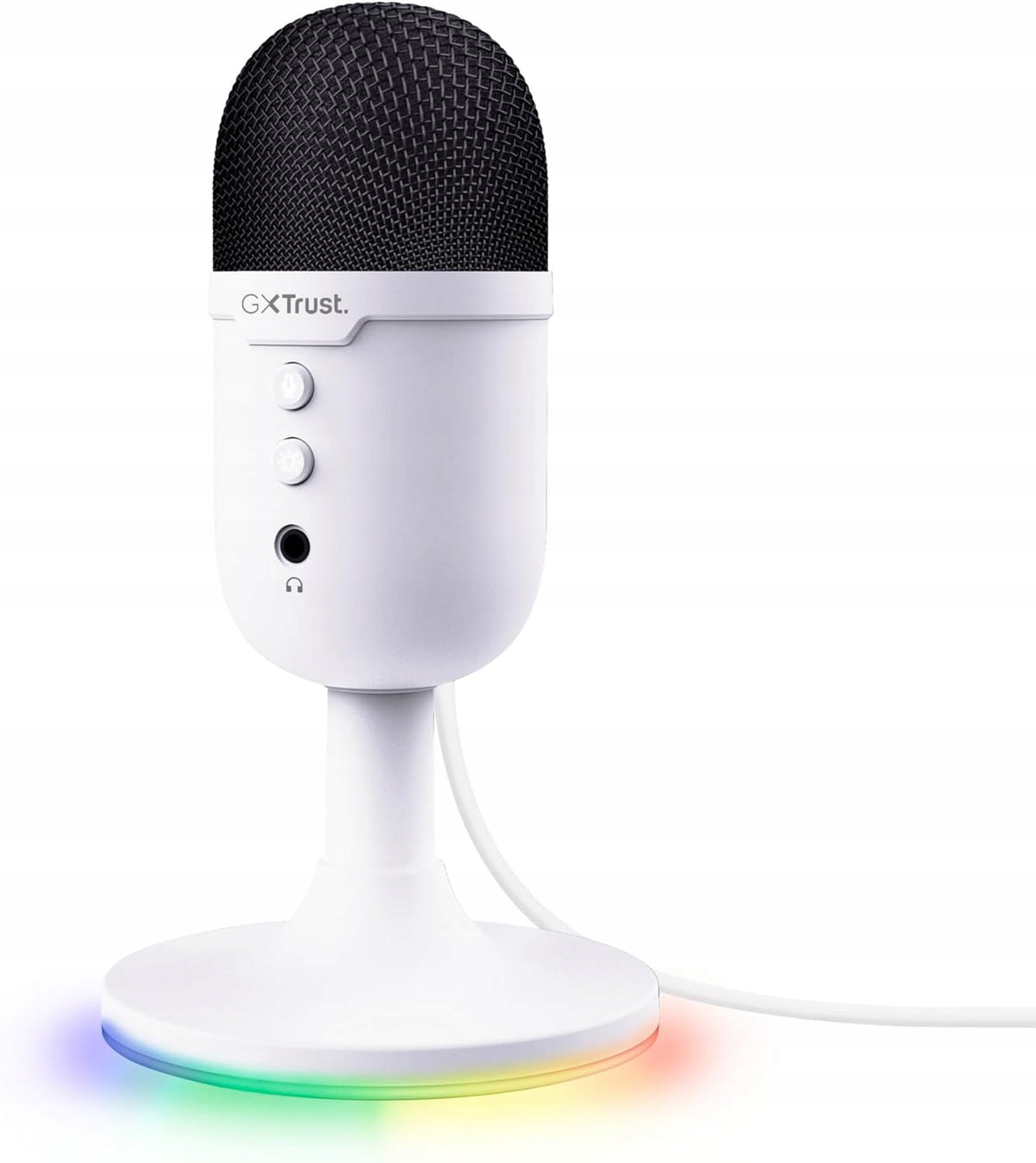GXTrust 236W Yami USB Condenser Microphone Podcast Gaming PS5 RGB White