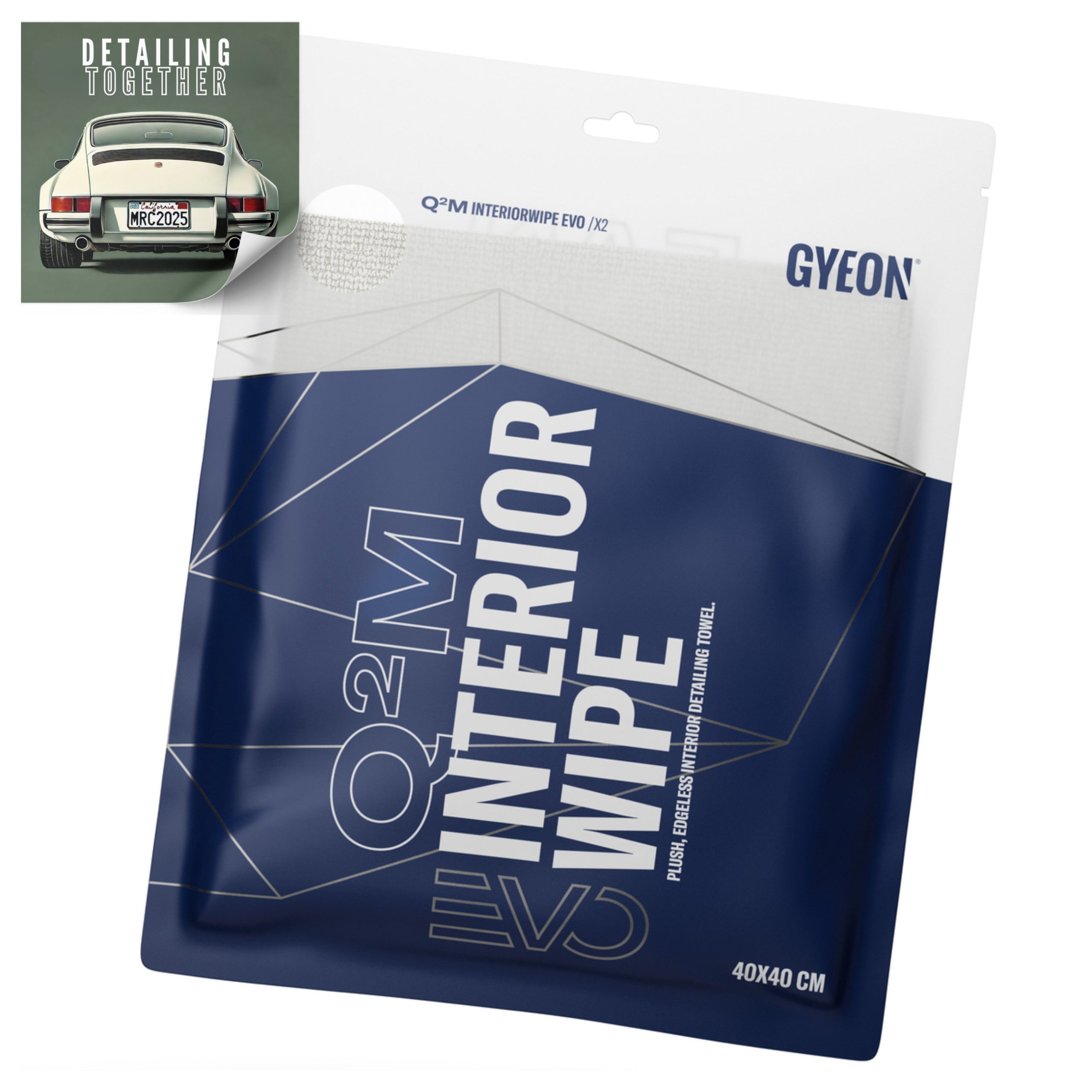 GYEON Q2M Interior Wipe EVO Delicate Microfiber For Interior 40x40cm 2-Pack