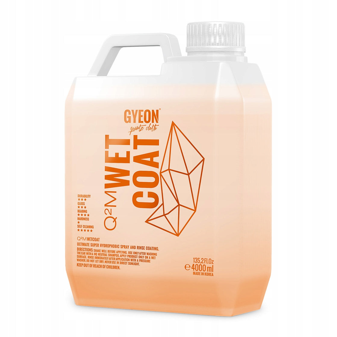 GYEON WetCoat 4000ml Q2M WetCoat Spray Sealant Manufacturer Gyeon