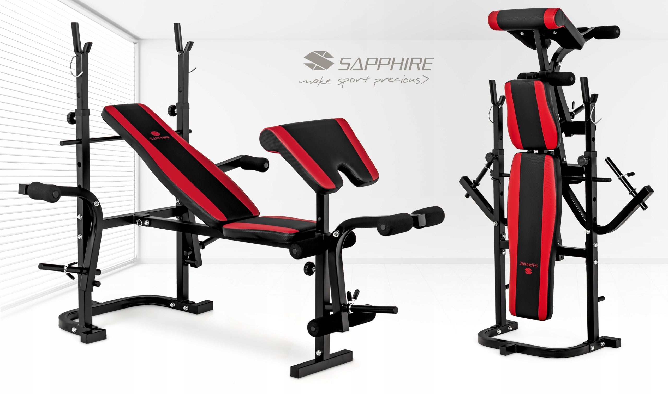 GYM SAPPHIRE 123kg BODYBUILDING SET BENCH LOADS dumbbells Manufacturer code XG123