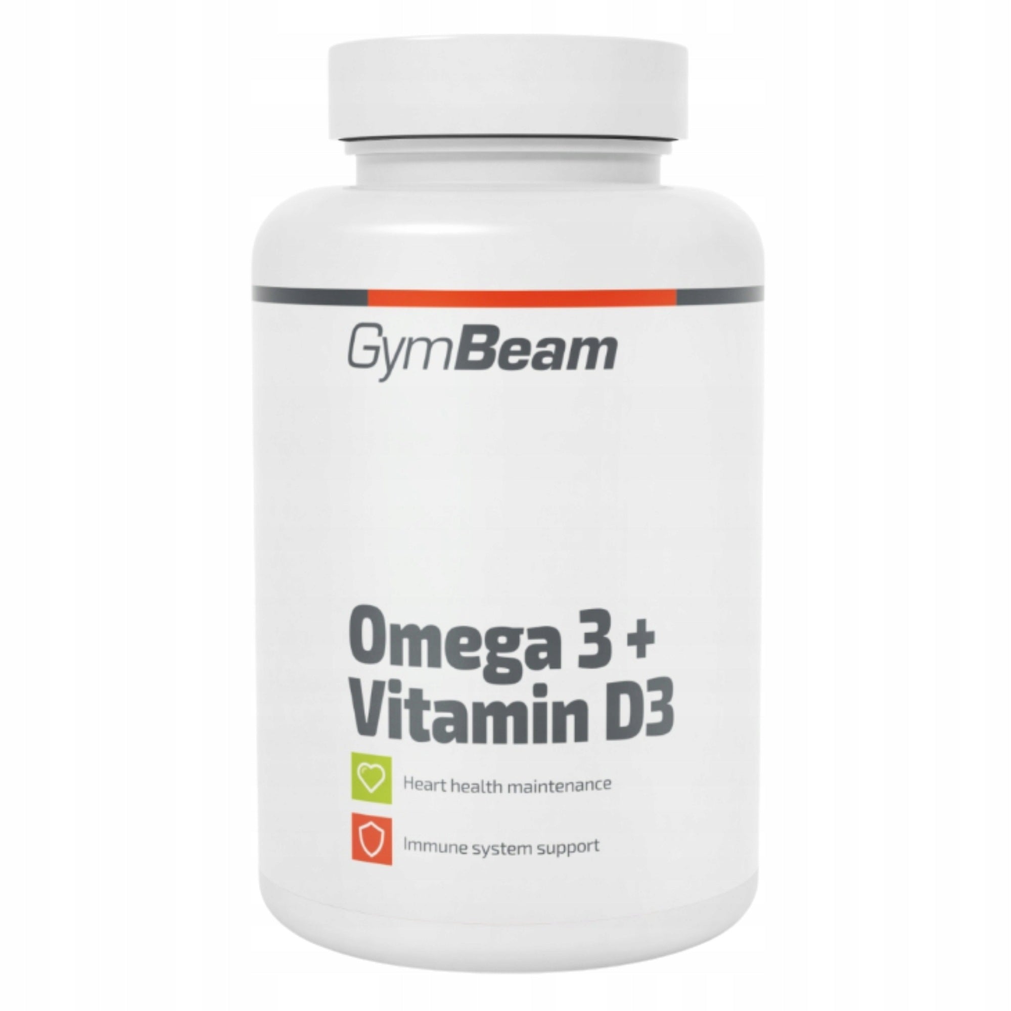GYMBEAM Omega 3 + Vitamin D3 Dietary Supplement Fish Oil 90capsules