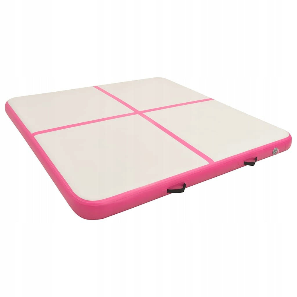 GYMNASTIC MAT WITH PUMP 200X200X10CM PVC PINK Packaging status original