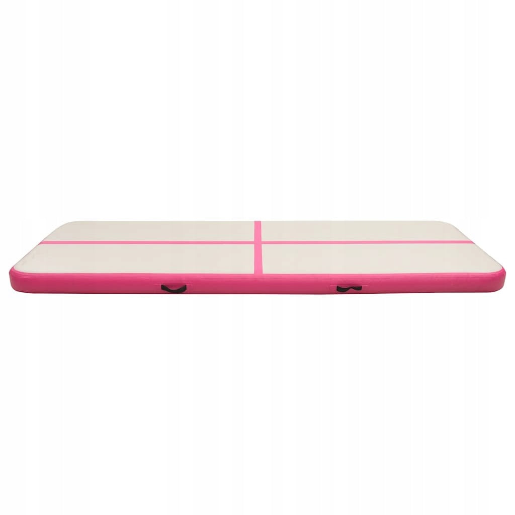 GYMNASTIC MAT WITH PUMP 500X100X20CM PVC PINK Brand VidaXL