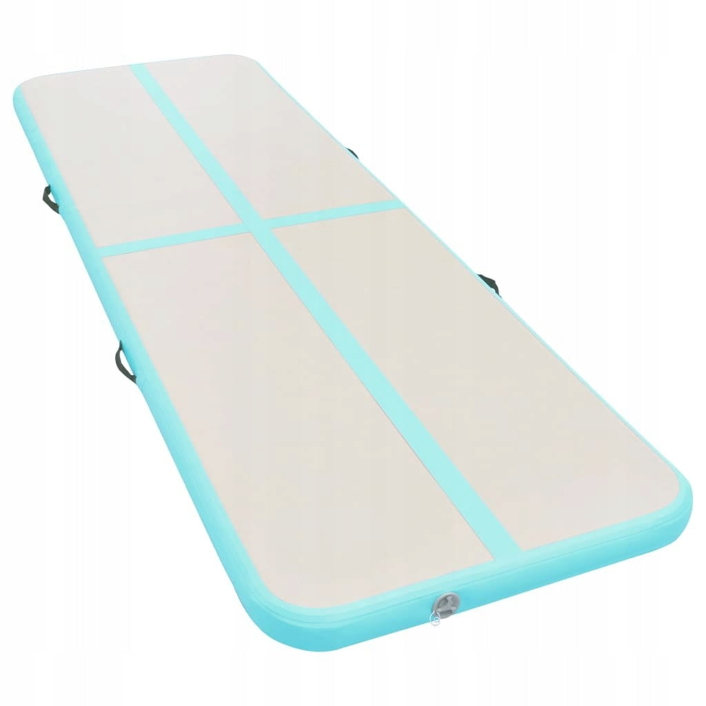 GYMNASTIC MAT WITH PUMP 600X100X10CM PVC GREEN Color gray