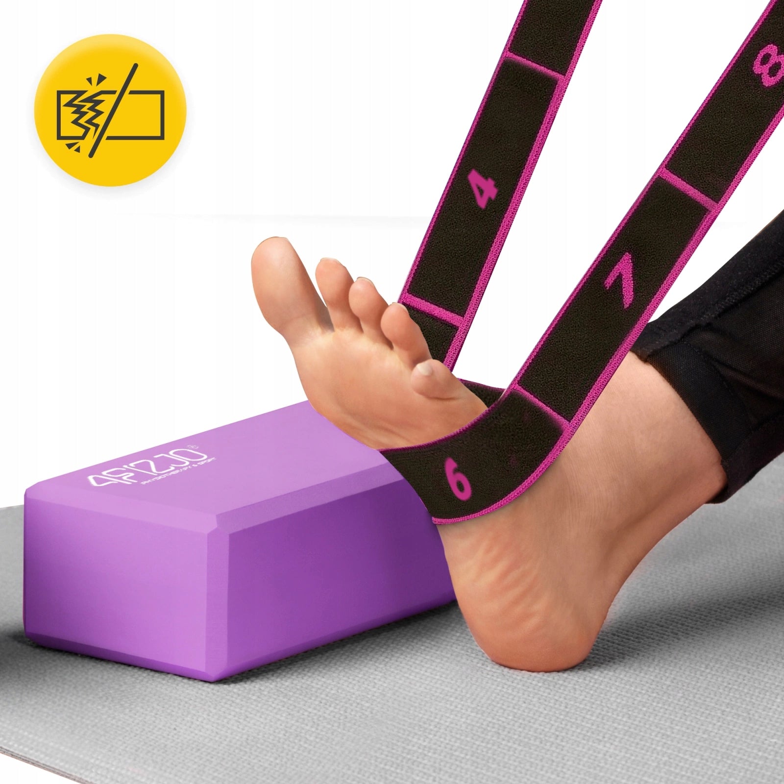 GYMNASTIC TAPE RUBBER FOR STRETCHING REHABILITATION 8 PARTS Model Taśma gimnastyczna do ćwiczeń różowa