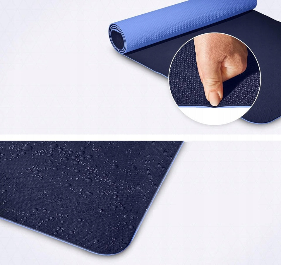 GYMNASTICS MAT FOR PILATES YOGA EXERCISES FITNESS BLUE EAN (GTIN) 8720195250791
