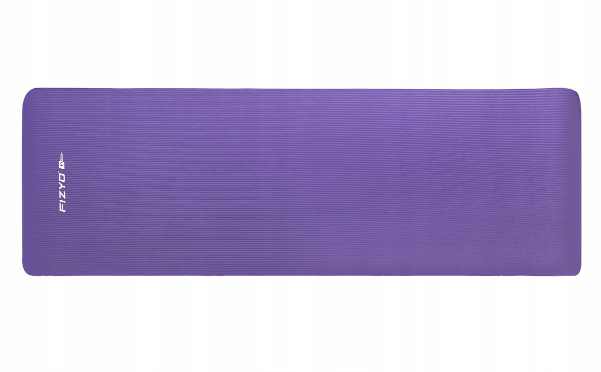 GYMNASTICS MAT FOR YOGA EXERCISES FITNESS MAT THICK SOFT PURPLE Length 160 cm