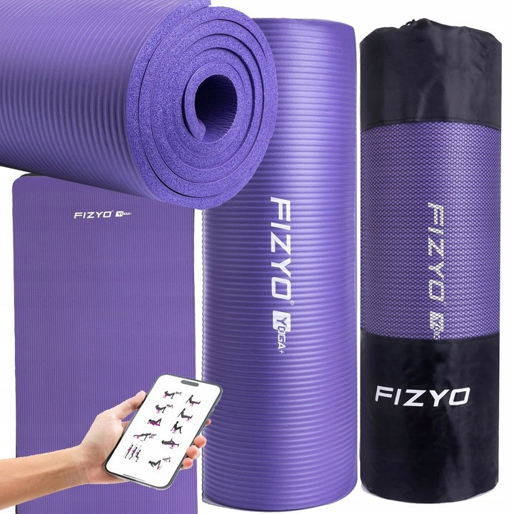 GYMNASTICS MAT FOR YOGA EXERCISES FITNESS MAT THICK SOFT PURPLE
