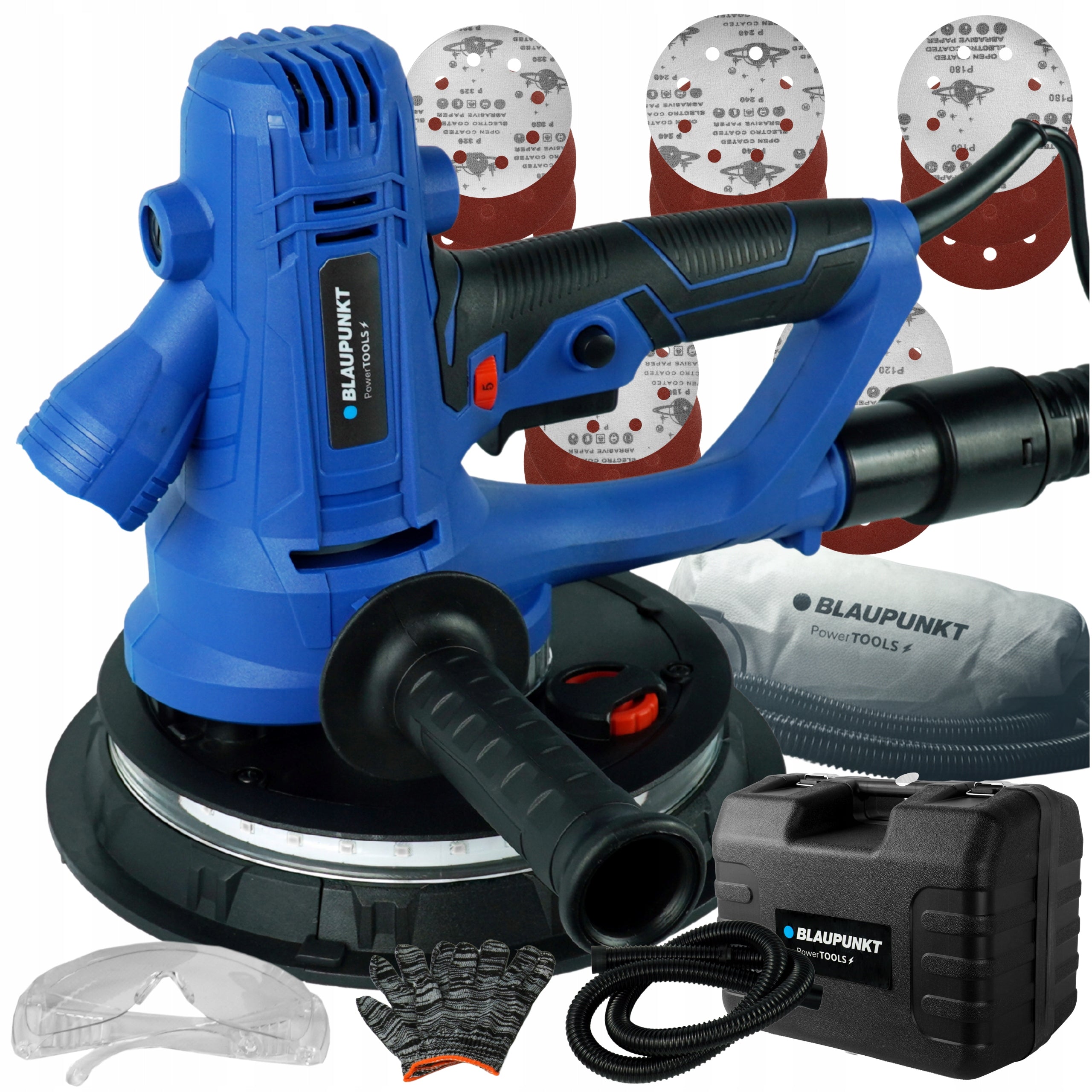 GYPSUM PLASTER Grinder Plaster Smoother 180 mm LED PAPER 2300 rpm Blaupunkt
