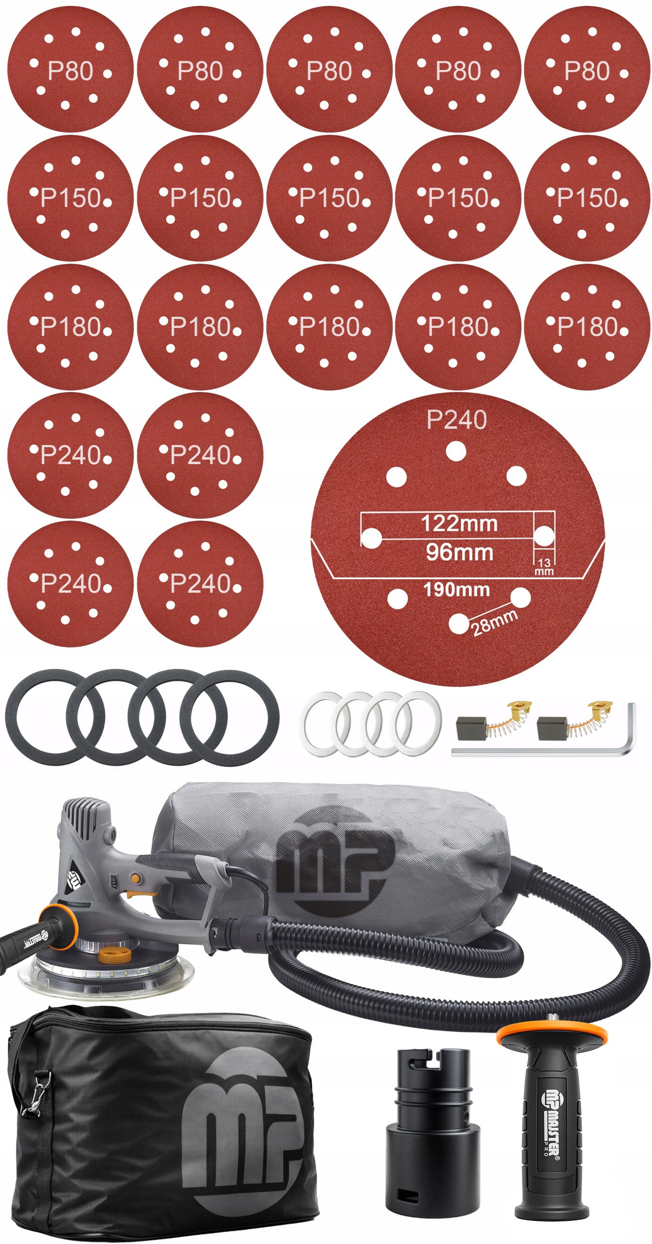 GYPSUM SANDING MACHINE PLASTER Ceiling Walls LED Majster MP0017 Manufacturer code MP0017
