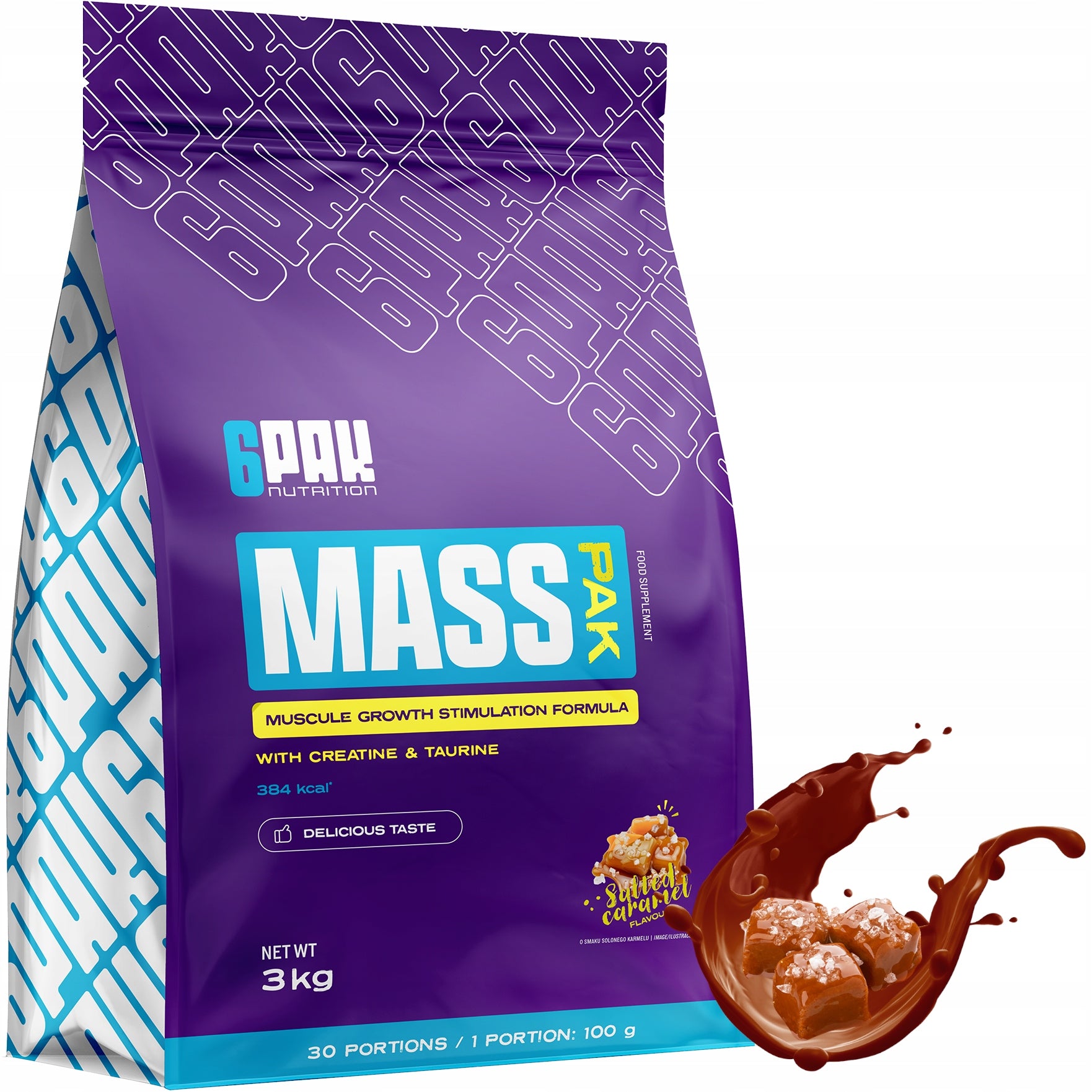 Gainer 3000g MASS PAK Complex Carbohydrates Creatine Whey Protein WPC