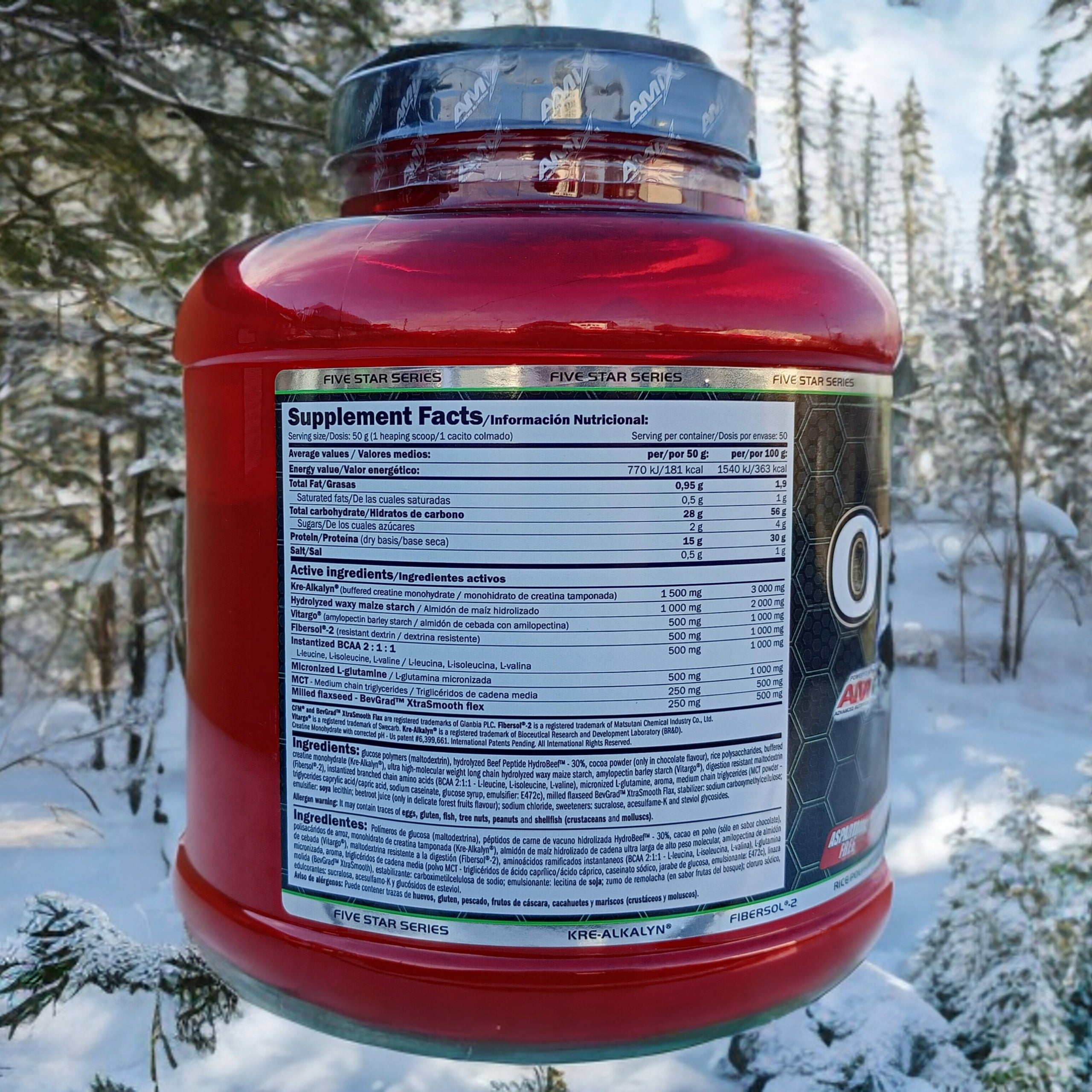 Gainer 5kg BCAA Vitargo Beef Protein Fiber Glutamine Creatine Monohydrate Packaging status original