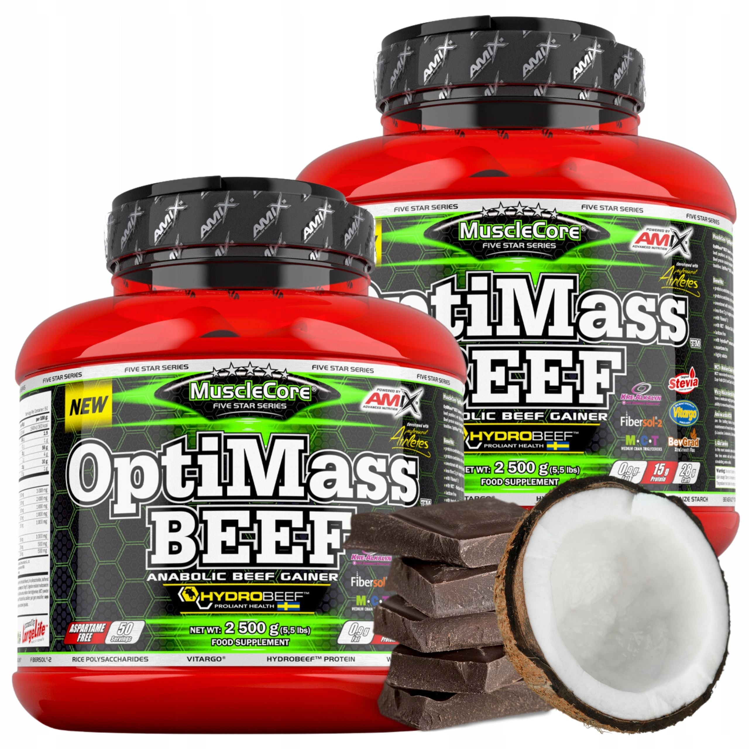 Gainer 5kg Beef Protein BCAA Amino Acids Creatine Glutamine Polysaccharide MCT