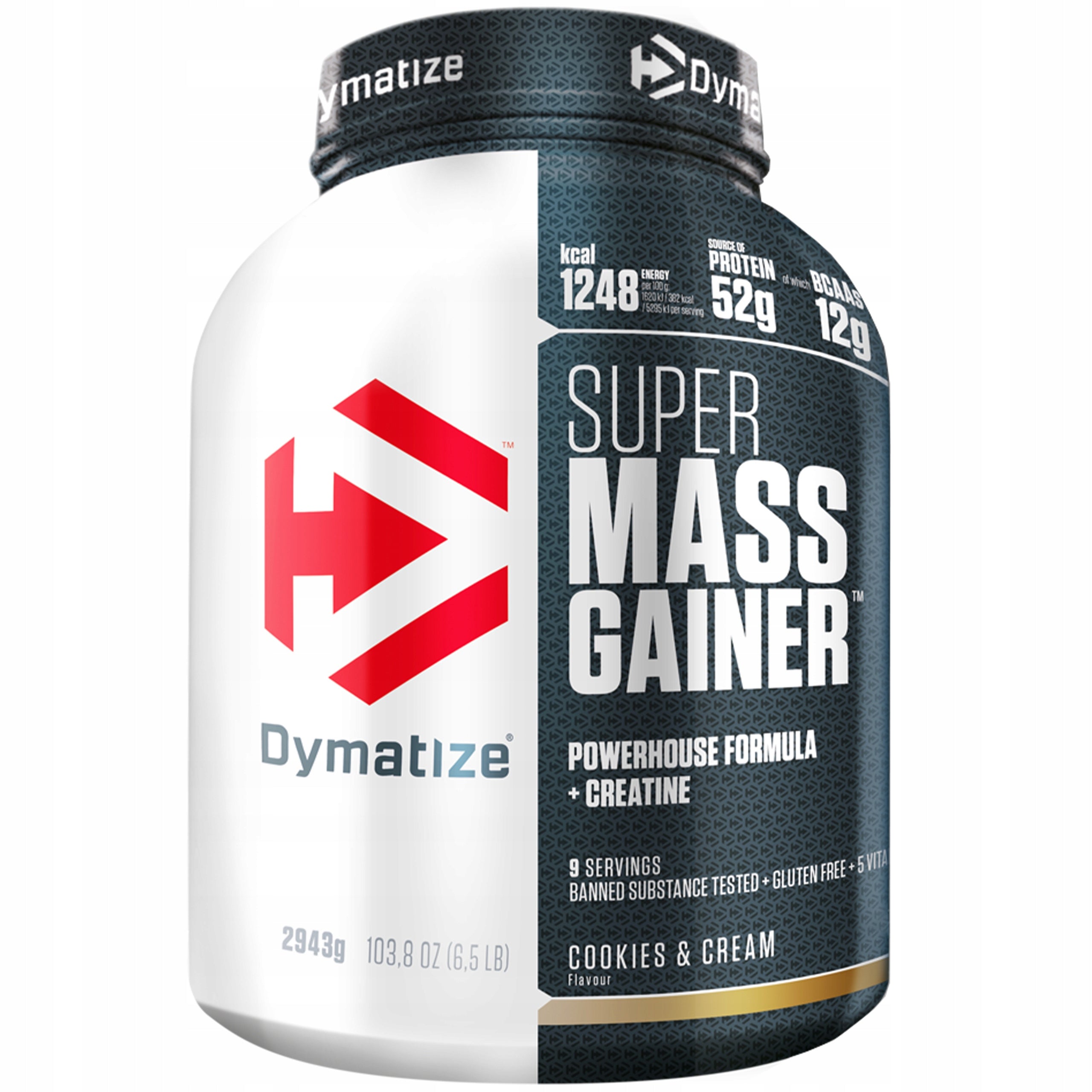 Gainer DYMATIZE Super Mass 2943g Protein Carbohydrates Biscuit Cream