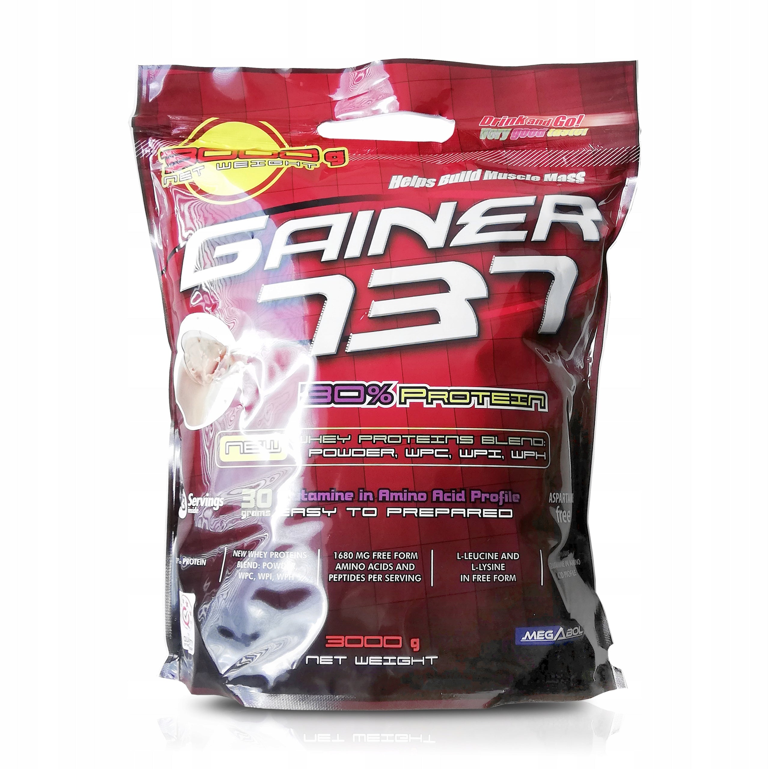 Gainer MEGABOL 737 3000g Muscle Mass Protein Strength XXL Conditioner