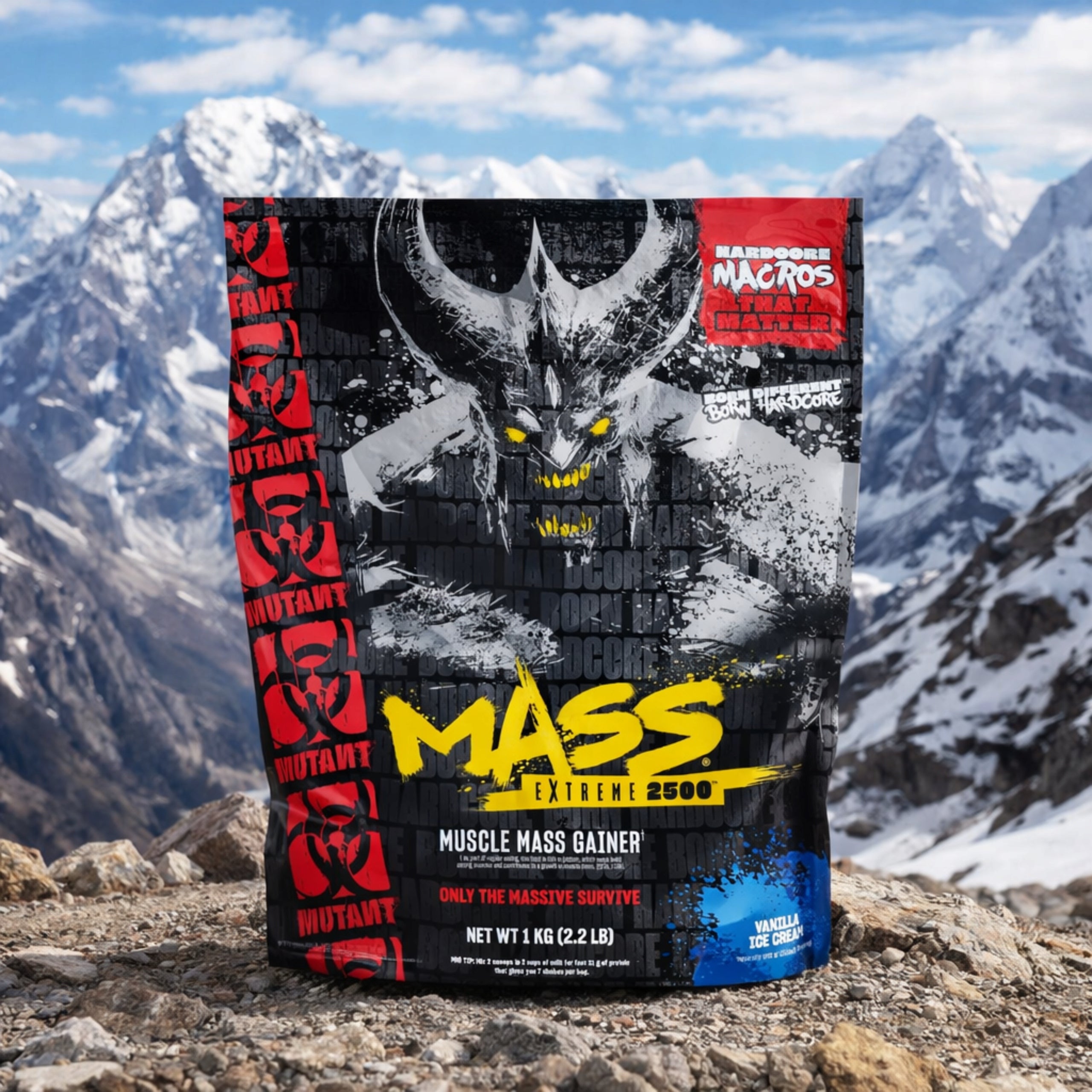 Gainer MUTANT Mass XXXtreme 1000g Vanilla Muscle Mass Protein 30g BCAA Packaging status original