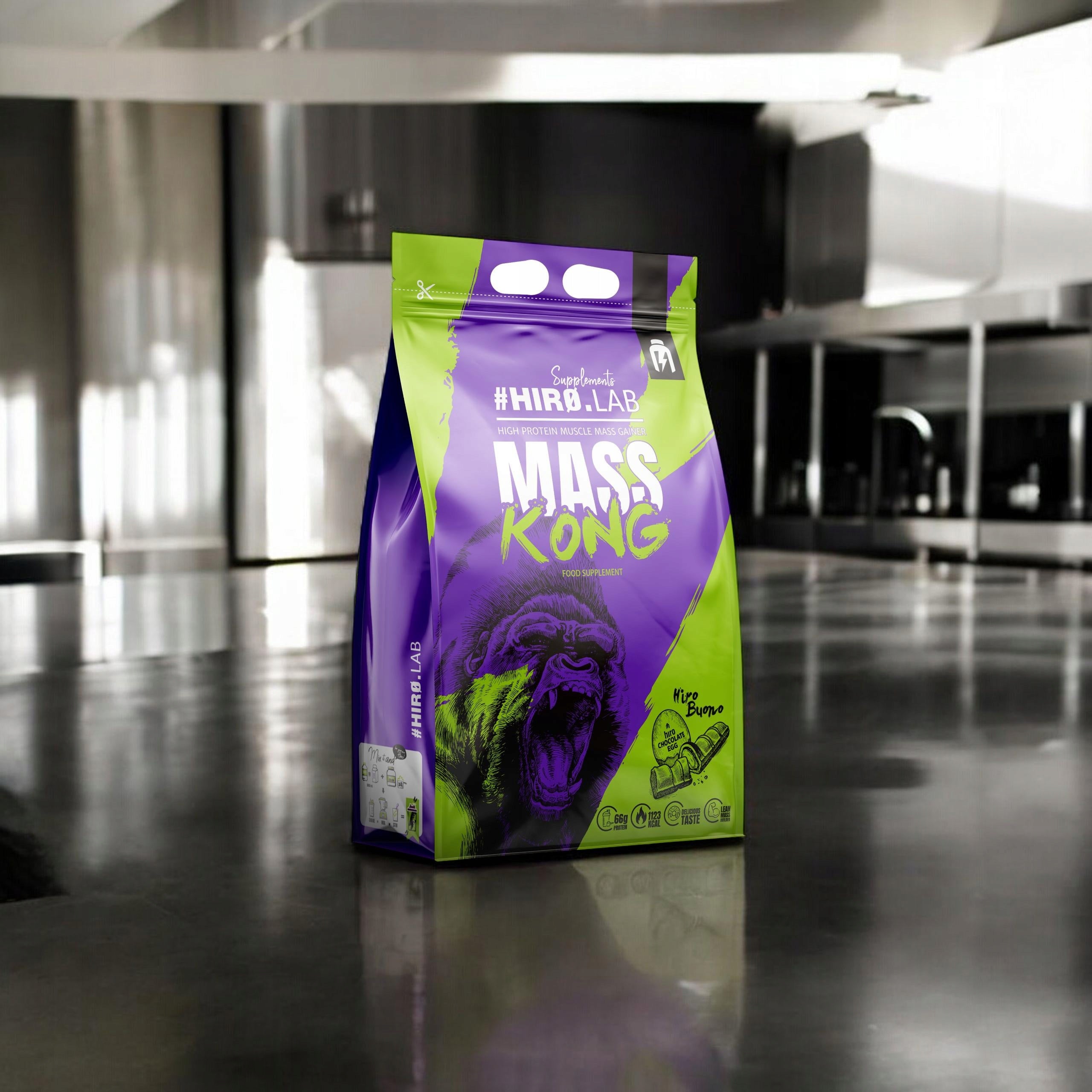 Gainer Mass Kong 1123 kcal 191g carbohydrates 67g protein HIRO.LAB Manufacturer code 1000034149#HB