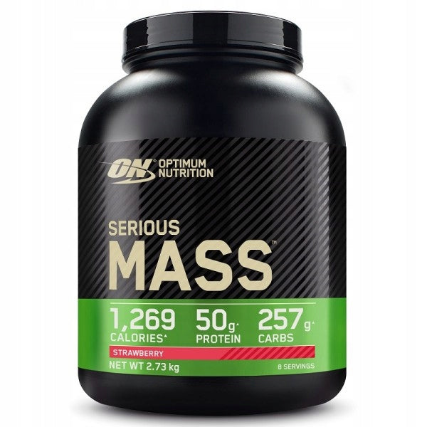 Gainer Serious Mass Optimum Nutrition 2720g strawberry. Packaging status original