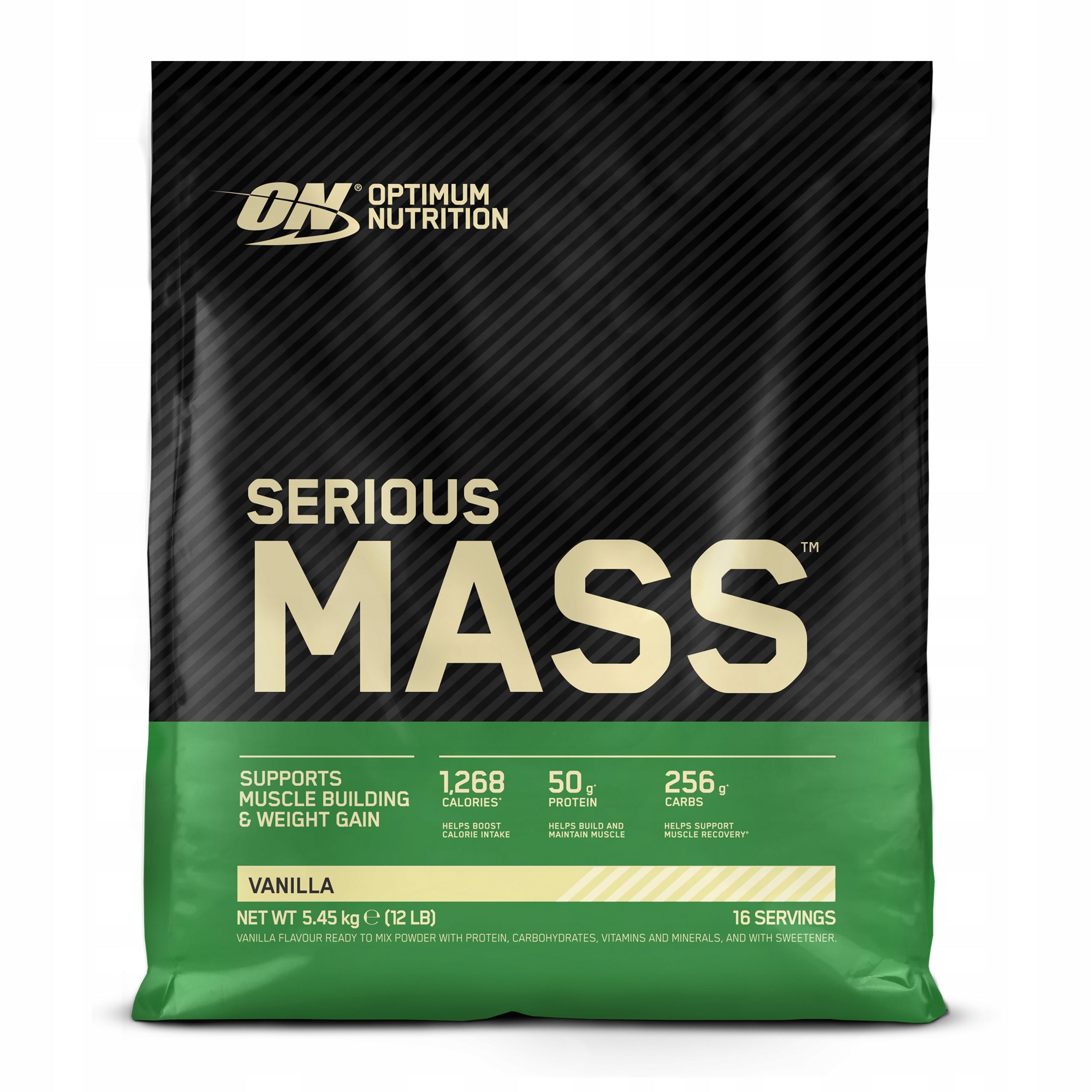 Gainer Serious Mass Optimum Nutrition 5450 vanilla Packaging status original